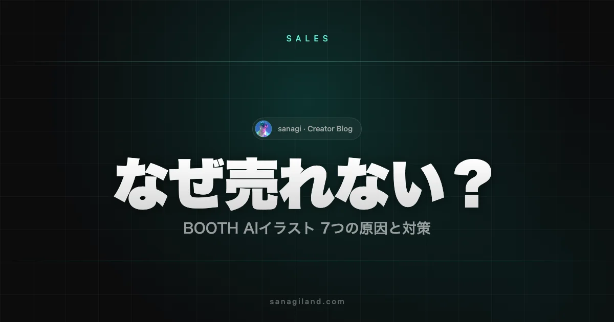 BOOTHでAIイラストが売れない？7つの原因と対策【2026年】