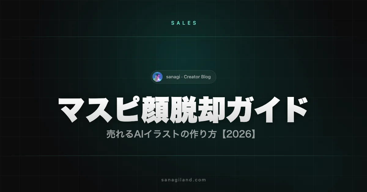 マスピ顔から脱却する5ステップ｜売れる AI イラストの作り方【2026年版】